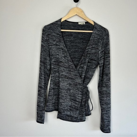 Aritzia Tops - Wilfred Free Aritzia Katsia grey wrap top